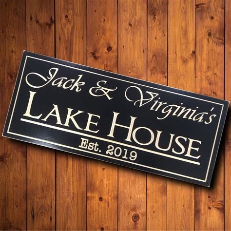 personalized outdoor lake signs